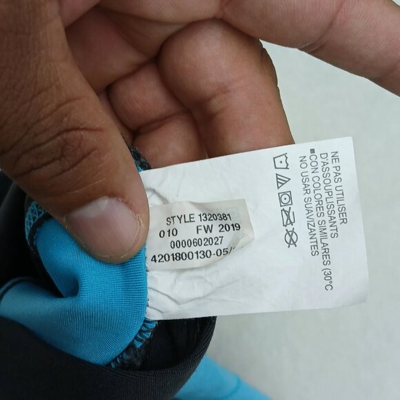 Under Armour Women&#039;s Heat Gear Grey Turquoise Compression Leggings Size XL - Picture 10 of 15